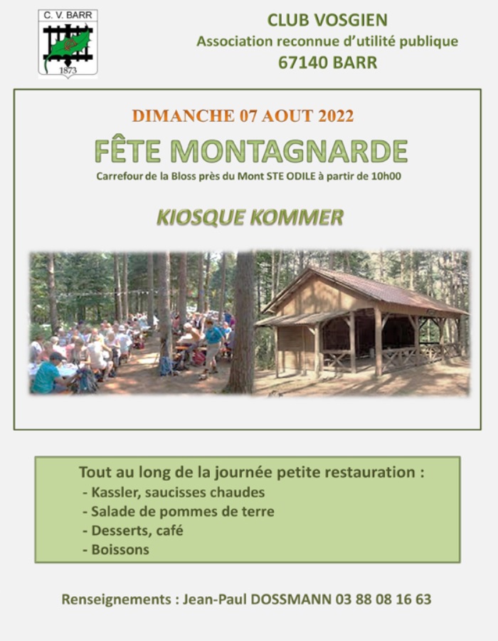 Fête Montagnarde - Kiosque Kommer